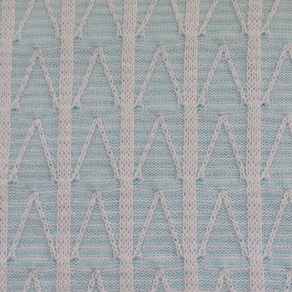 Talbots Gradient Blue White Chevron Pattern 3/4 L… - image 7